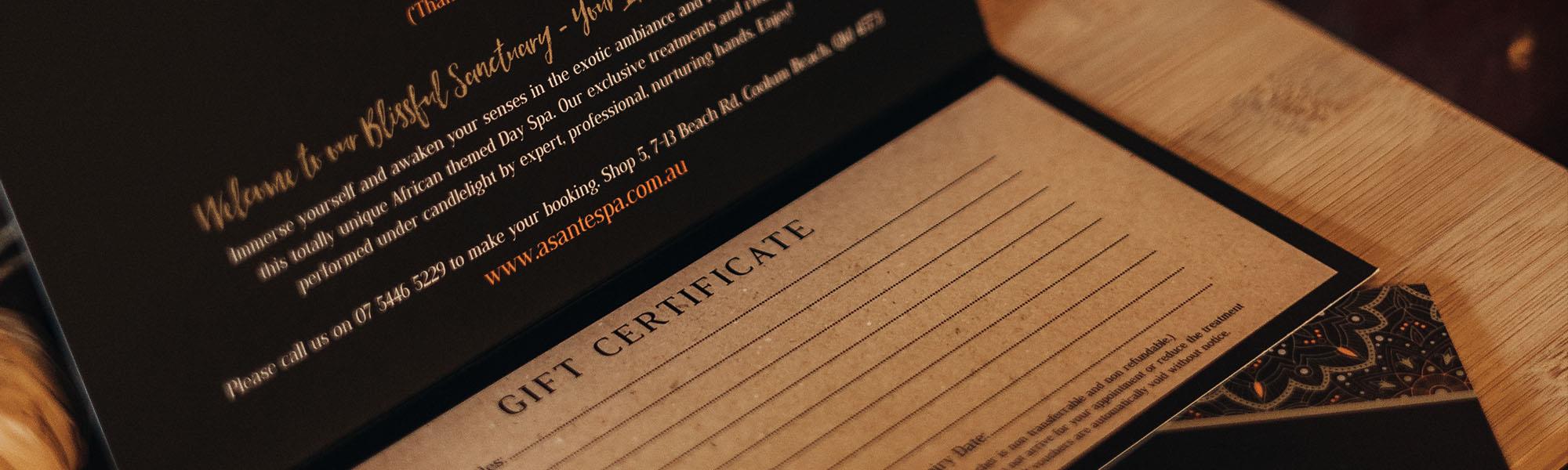 gift voucher certificate