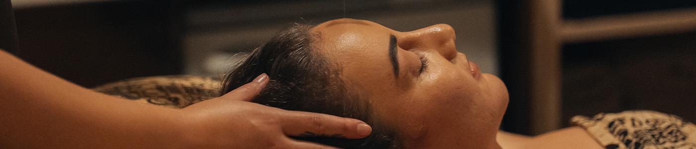 facial treatment on woman